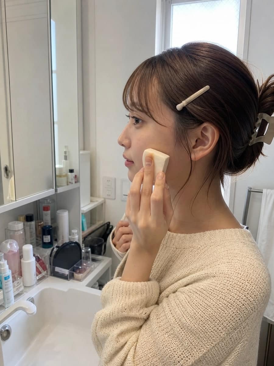 ベースメイクを相談する写真